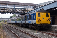 No.8094 is seen again stabled briefly at the underused bay platform at the southern end of Dundalk Station. Some of the 80 Class units were refurbished in Britain in 2007/8, such as No.8094, but all have since been withdrawn.