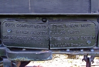 The notice plate on the side of this 4-wheel MGWR tank wagon at Dunsandle Station.