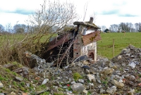 The only remains of the small crossing keepers house at Toolobaun level crossing south of Dunsandle.
