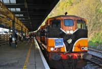 141 Class loco No.170 stands at Waterford Station on Ian Walsh&#39;s &#39;Boat Train&#39; railtour from Limerick to Rosslare. No.170 has since been withdrawn and scrapped.