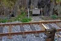 When Waterford Station was rationalised in the mid 1960s, some of the mechanical signalling was replaced. Here a 1960s CIE ground colour light signal and a cabinet box, are seen at Waterford.