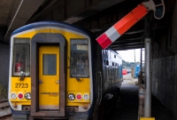 No.2723 is seen on the rear of the evening bound Rosslare Harbour service. This end of the station was once controlled by Waterford East cabin, sited beyond the bridge.