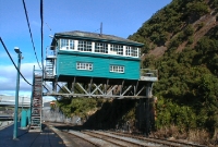 The elevated Waterford Central signal cabin, which dates from 1906 following the expansion of Waterford Station by the Great Southern &#38; Western Railway.