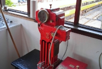 One of the signal token machines located within Westport signal cabin. The cabin was taken out of use with the replacement of mechanical signalling on the Mayo lines in 2006.