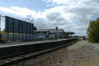 A majority of important Dublin South Eastern Railway line stations had only one platform, as seen here at Wexford. This 2002 view is looking north towards Dublin.