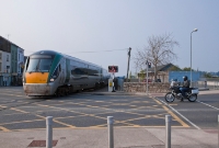 A more recent view of the same location sees 22000 Class diesel railcar No.22220 heading out of Wexford Station with a Dublin to Rosslare service.