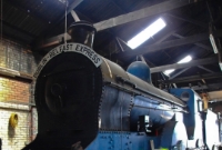 Ex GNR 4-4-0 S Class No.171 &#39;Slieve Gullion&#39;, is seen awaiting overhaul at Whitehead, complete with &#39;Bundoran Express&#39; headboard. No.171 was built in Manchester by Beyer Peacock in 1915, but was rebuilt in 1938 at the GNR&#39;s Dundalk Works. No.171 was eventually withdrawn in 1965.