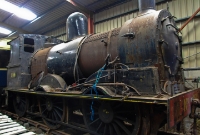 Ex Great Southern Western Railway J15 0-6-0 No.184, which was built at Inchicore Works in Dublin in 1880 and withdrawn by CIE in 1963, is seen in stored at Whitehead.