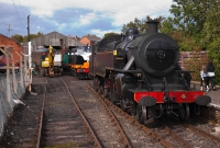 Outside the shed on this occasion is  2-6-4 tank loco No.4. No.4 finished her career with NIR in 1971, been one of Ireland&#39;s last remaining steam locomotives in regular mainline use.