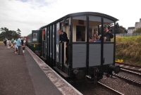 One of the Great Northern Railway&#39;s common brakevans, No.81, is seen restored to use on the train rides at Whitehead. The van was originally built at Dundalk Works in 1945, and was fully restored in July 2008.