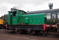 One of the Irish Sugar Company&#39;s 4-wheel diesel locos, No.1, is seen preserved at Whitehead. The loco was built by Ruston and was employed for shunting at the beet factory at Carlow.