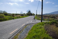 The the site of Woodlands Halt,  looking west towards Schull. There was also no loop or siding here.